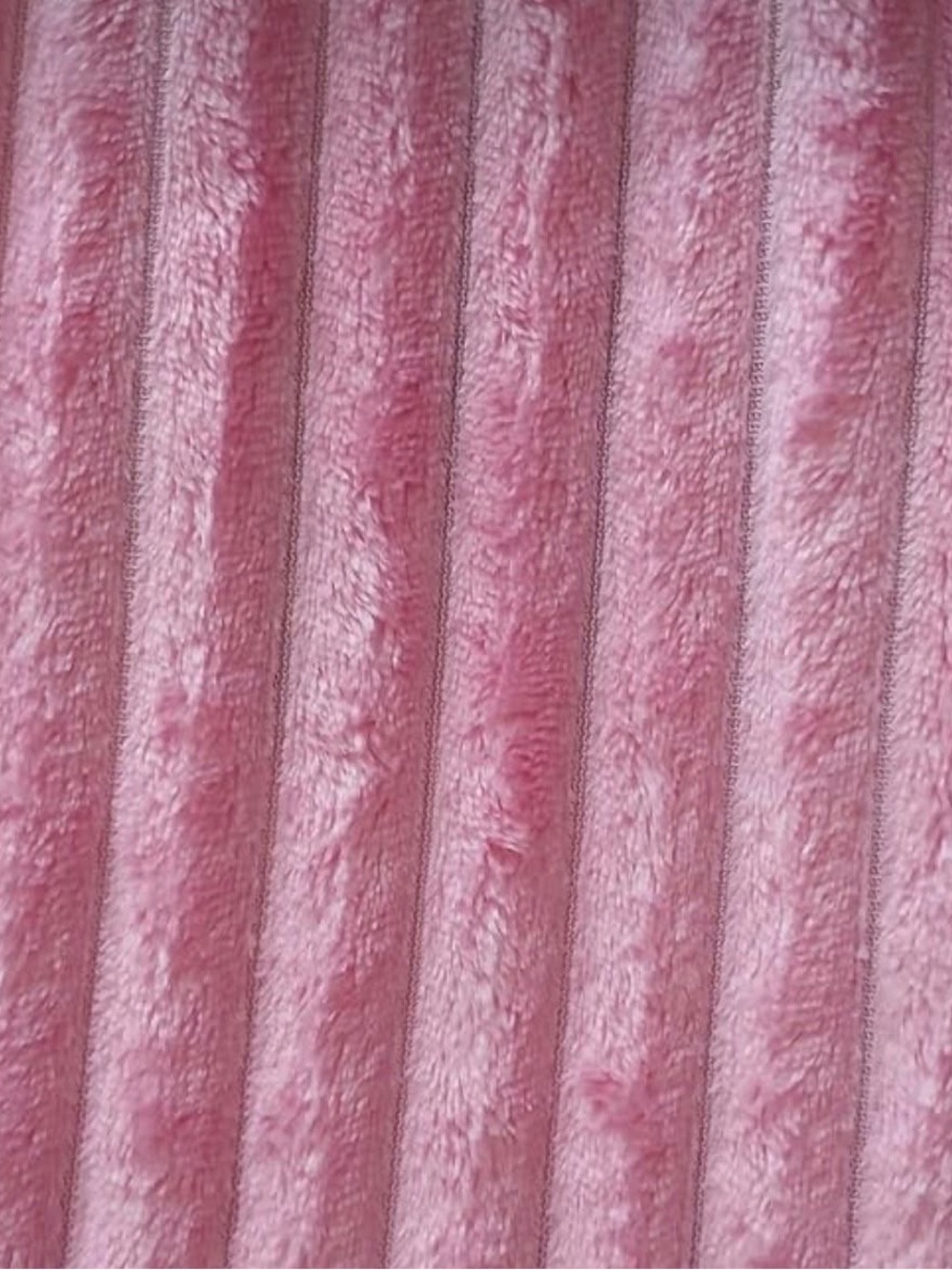 Cozy Ribbed Plush Throw Blanket - Pink